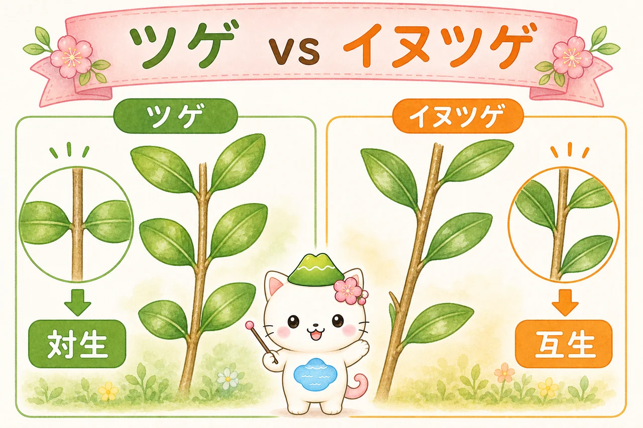 ツゲ vs イヌツゲ