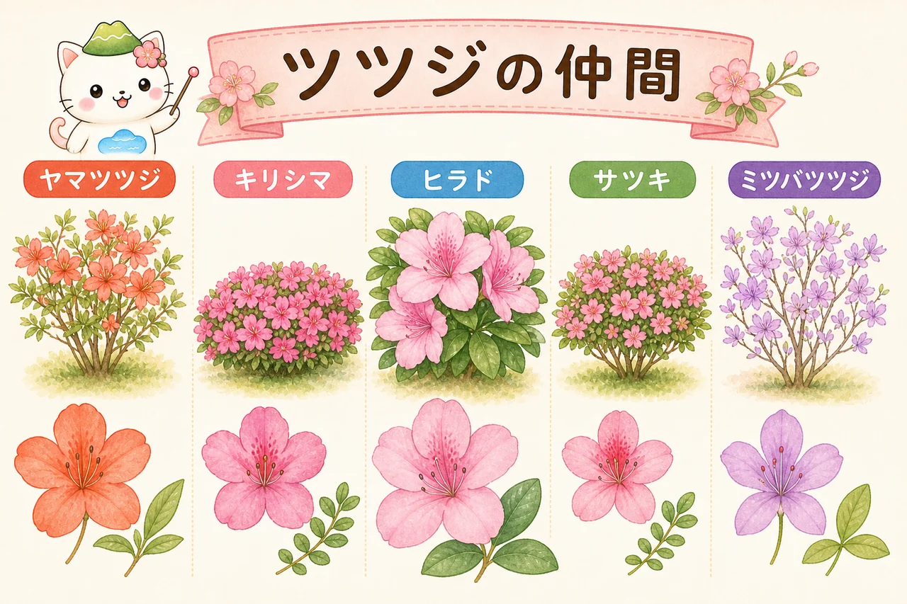 ツツジ類の見分け方