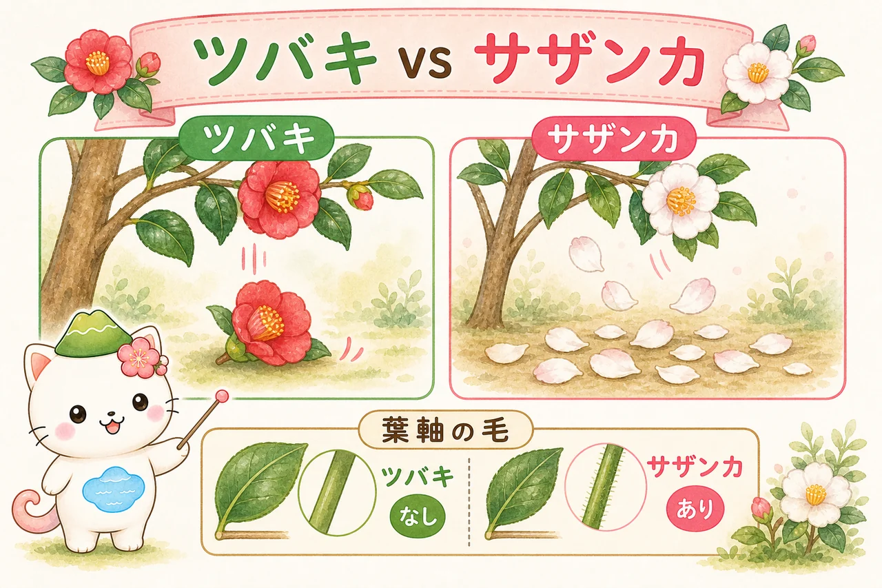 ツバキ vs サザンカ