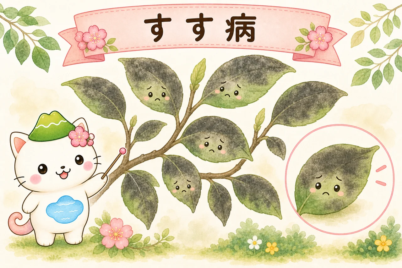 すす病のイラスト