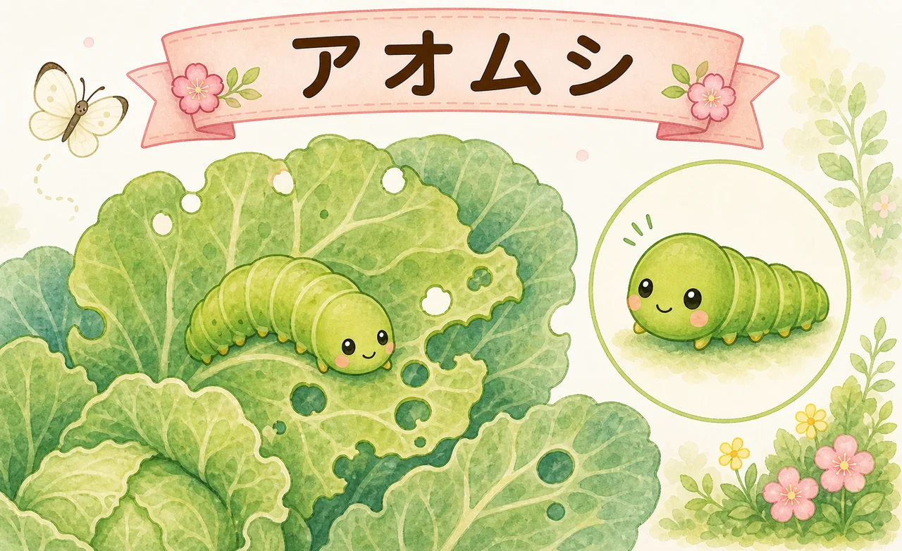 アオムシのイラスト