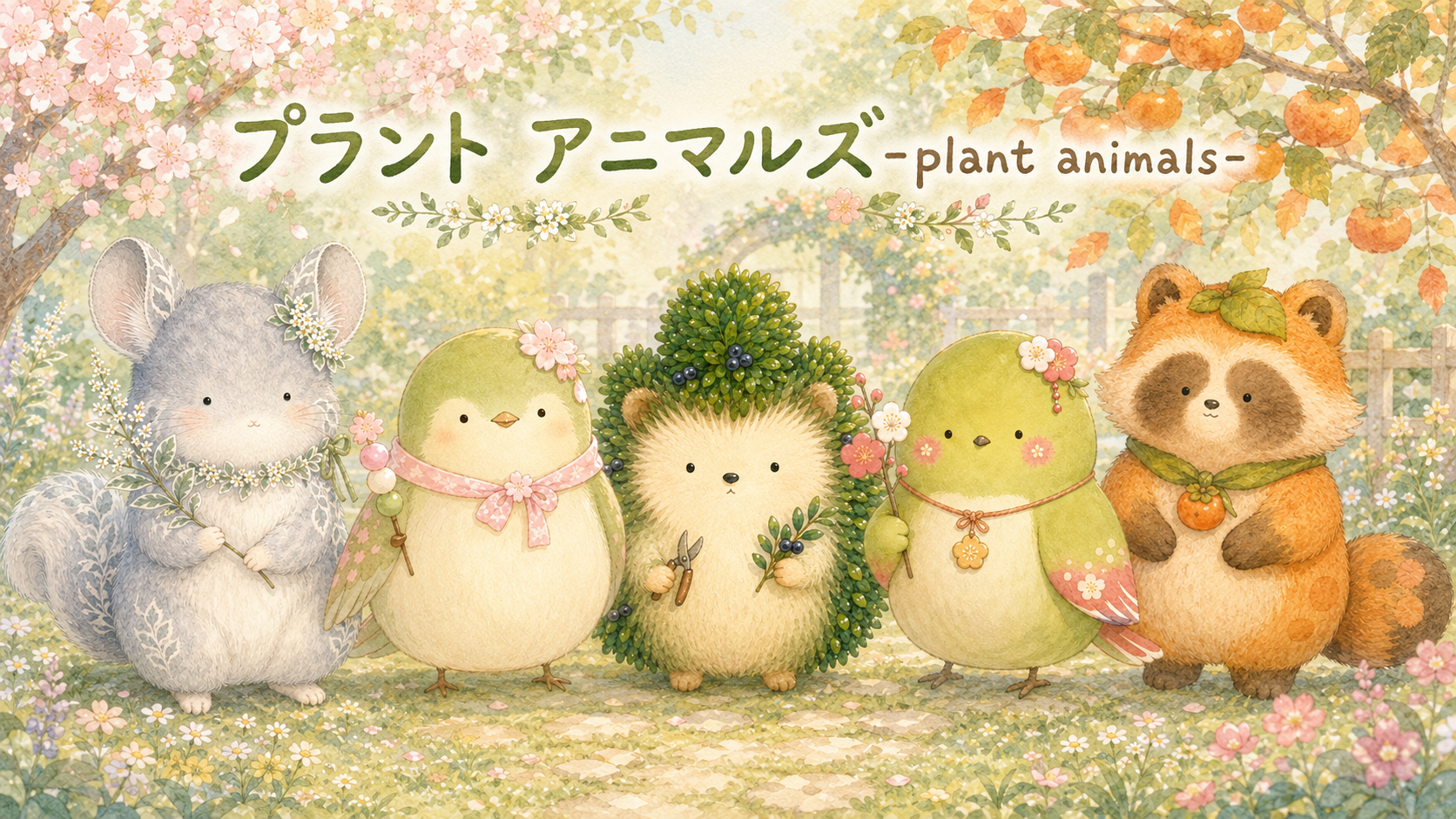 プラント アニマルズ — 庭木を動物キャラにした図鑑のバナー